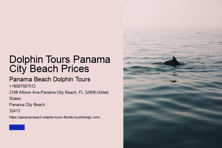 Dolphin Tours Panama City Beach Prices